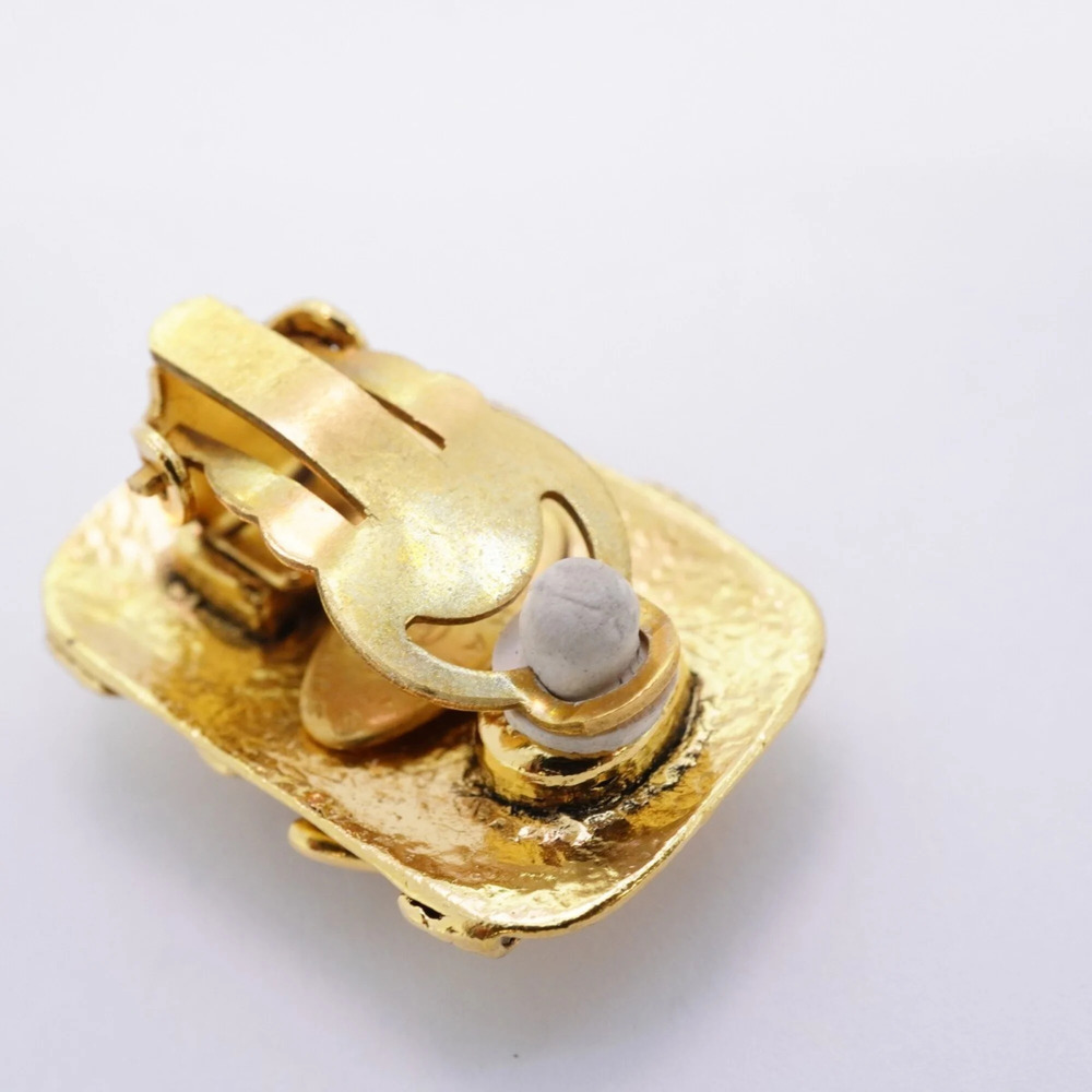 CHANEL Gold Logo Earrings - Picture 7 of 8